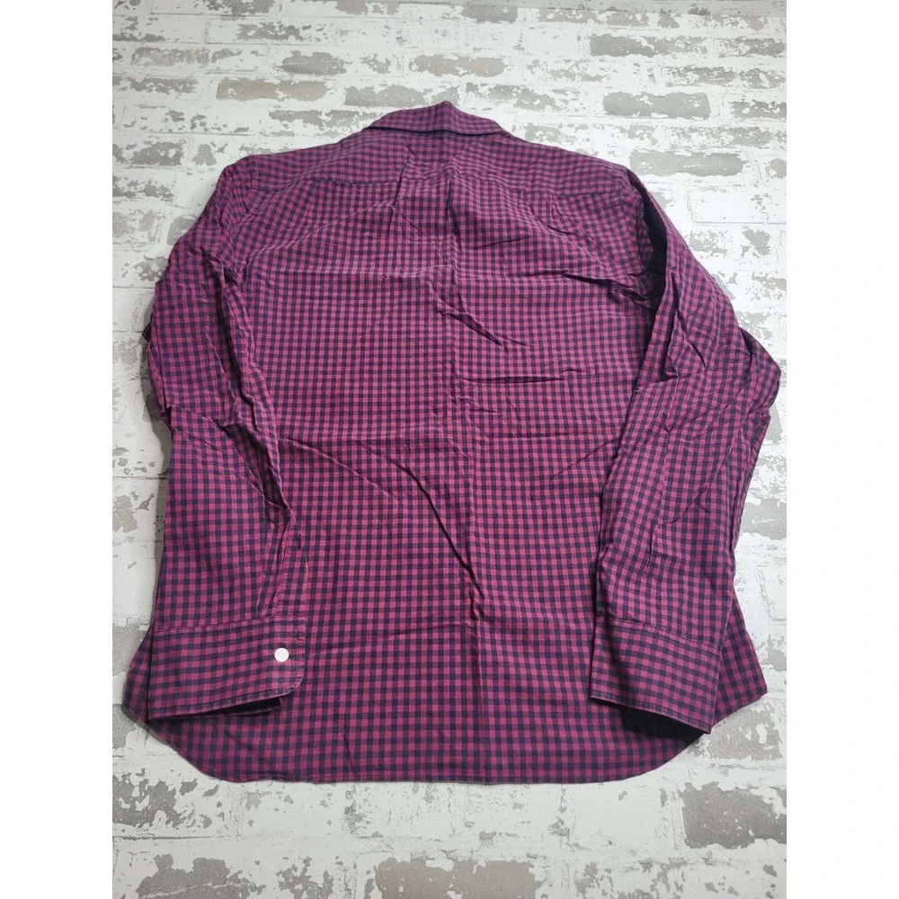 J. Crew Men's Long‎ Sleeve Button Down Size Large Slim Fit Purple/Pink